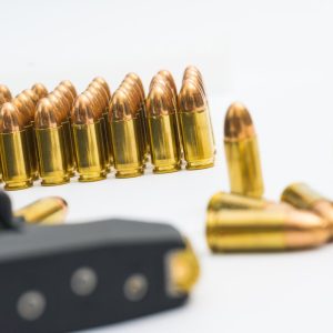 9mm Luger 115 grain FMJ ammunition, 500 round case